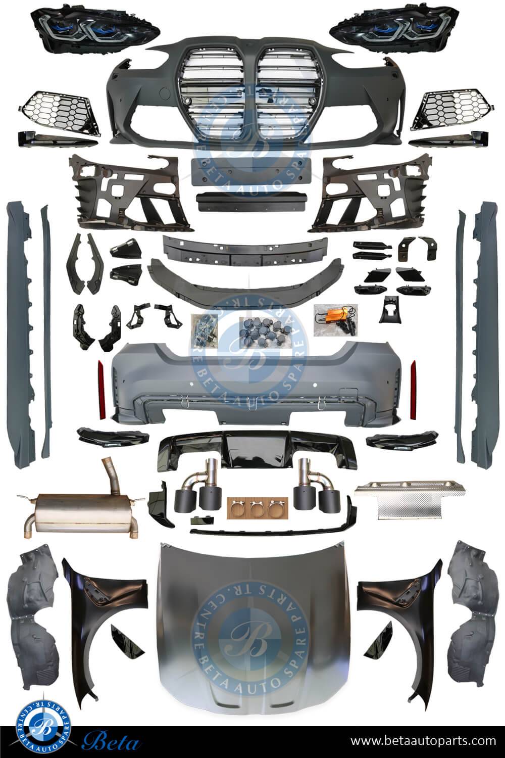 Body Kit Conversion Upgrade to 2021 M4 Look - 4 Door for BMW 4 Series F36 2014-2020 models Body Kit Conversion Upgrade to 2021 M4 Look - 4 Door for BMW 4 Series F36 2014-2020 models